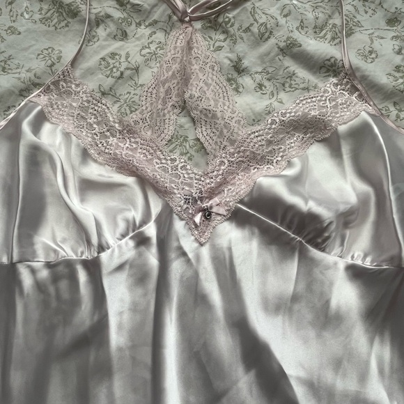 Vintage! Baby Pink Lace Slip Dress - Picture 1 of 4